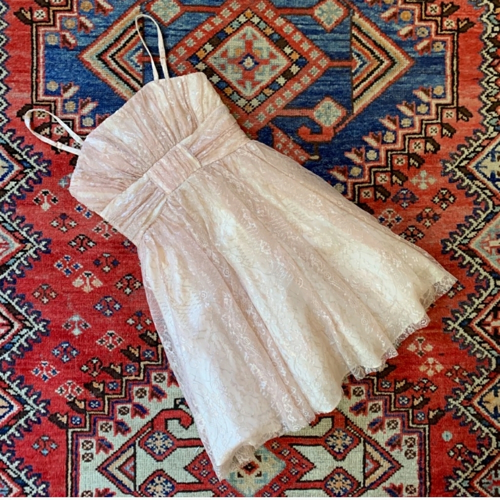 Jill Stuart lace pink party dress